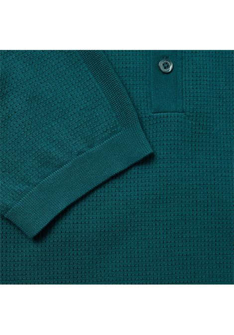 Maglia in Cotone Crepe Extrafine - Verde Malachite PAOLO PECORA | Maglieria | A041 F3005300